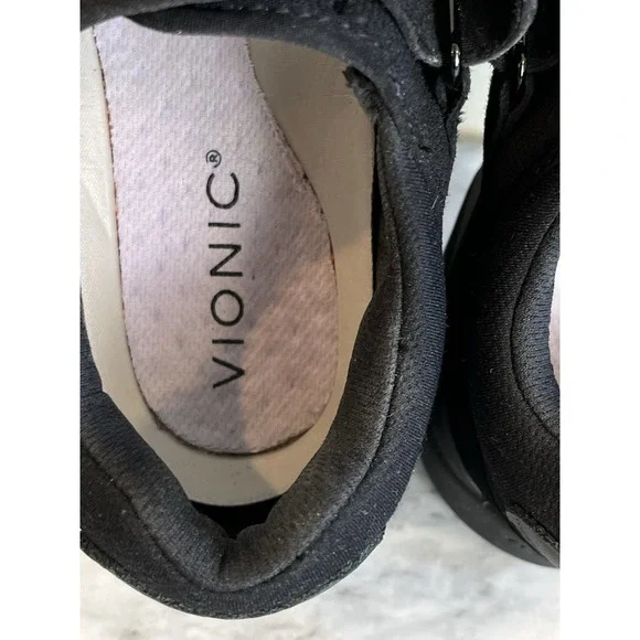 Vionic Walk Slim Giselle Athletic Mary Jane Sneakers Black Womens Sz 6 Comfort - Picture 6 of 8